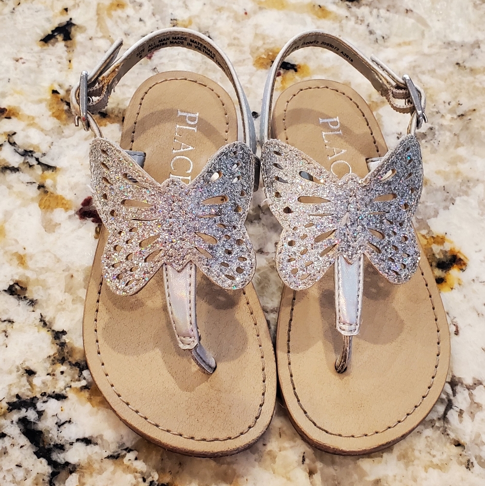 Silver toddler sandals